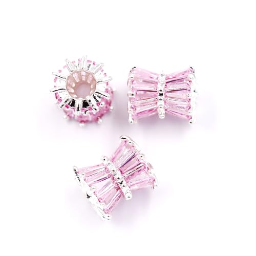 Malahill Zwischenperlen aus Zirkonia, zur Schmuckherstellung, 8 x 10 mm, Silber-Rosa Malahill Zwischenperlen aus Zirkonia, zur Schmuckherstellung, 8 x 10 mm, Silber-Rosa von Malahill