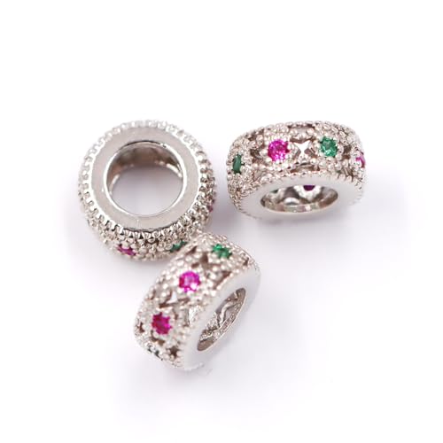 Malahill Zwischenperlen aus Zirkonia, zur Schmuckherstellung, 8 x 3,7 mm, Weißgold, 30 Stück Malahill Zwischenperlen aus Zirkonia, zur Schmuckherstellung, 8 x 3,7 mm, Weißgold, 30 Stück von Malahill