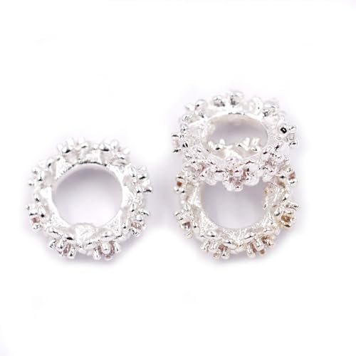Malahill Zwischenperlen aus Zirkonia, zur Schmuckherstellung, 8 x 3 mm, Silber, 20 Stück Malahill Zwischenperlen aus Zirkonia, zur Schmuckherstellung, 8 x 3 mm, Silber, 20 Stück von Malahill