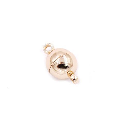 Malahill Zylindrischer Verschluss für Schmuckherstellung, 10 Stück, 6 x 12 mm, 14 Karat Gold von Malahill