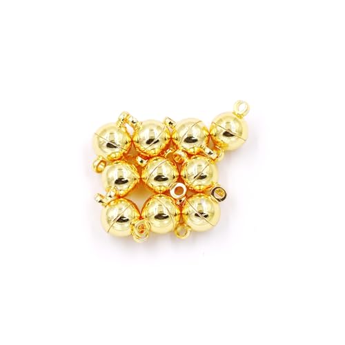Malahill Zylindrischer Verschluss für Schmuckherstellung, 8 x 14 mm, 18 Karat Gold, 10 Stück Malahill Zylindrischer Verschluss für Schmuckherstellung, 8 x 14 mm, 18 Karat Gold, 10 Stück von Malahill