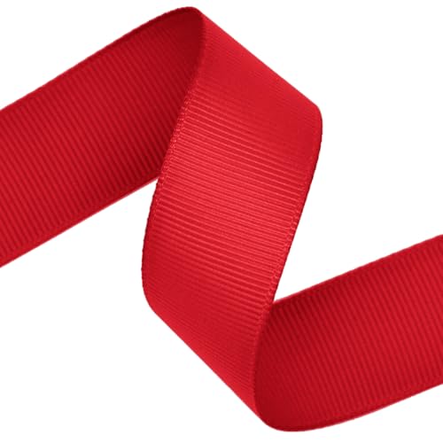 10 Meter rotes Ripsband - 25 mm breit, Polyester Bastelband zum Nähen, Geschenkverpacken, Haarschleifen, Scrapbooking & DIY-Projekte von Malbah