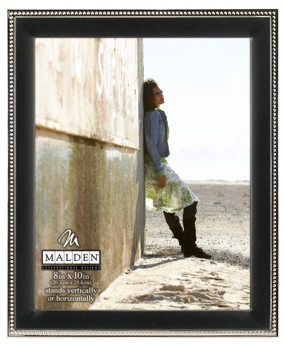 Malden International Designs Bilderrahmen, klassisch, Metallperlen, zweifarbig Classic 8x10 schwarz von Malden