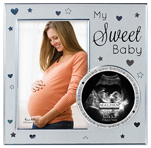 Malden International Designs My Sweet Baby Ultraschall Bilderrahmen, 4 x 6, Silber von Malden