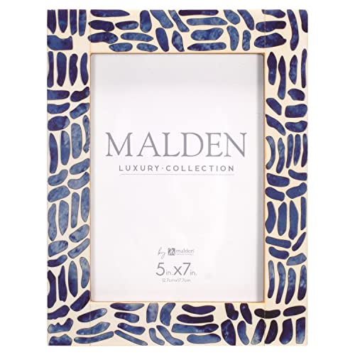 Malden International Designs Bilderrahmen, 12,7 x 17,8 cm, Holz, MDF, Blau von Malden
