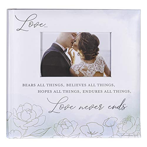 Malden International Designs Fotoalbum, 2 Fotos, 10 x 15 cm, mit Platz zum Schreiben von Notizen, Motiv: Love Never Ends, Aquarell-Einband, gebunden, Weiß Malden International Designs Fotoalbum, 2 Fotos, 10 x 15 cm, mit Platz zum Schreiben von Notizen, Motiv: Love Never Ends, Aquarell-Einband, gebunden, Weiß von Malden