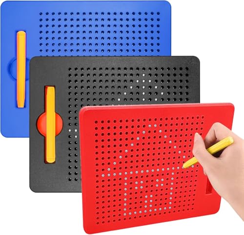 Magnetisches Zeichenbrett, Stahlkugel-Doodle Board mit Stift, magnetisches Zeichenblock, wiederverwendbares Spielbrett zum Malen, Skizzieren, Schreiben, Kritzeln, 3 Stück Magnetisches Zeichenbrett, Stahlkugel-Doodle Board mit Stift, magnetisches Zeichenblock, wiederverwendbares Spielbrett zum Malen, Skizzieren, Schreiben, Kritzeln, 3 Stück von Malloom
