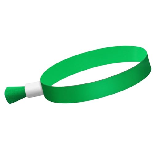 Malloy 100 Stück Stoff-Event-Armbänder, Farbige Armbänder, Aktivitätsarmband für Veranstaltungen, für Leichtes Konzert-Armband (Grün) von Malloy