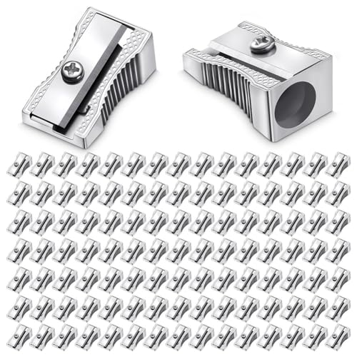 Malloy 144 Stück Mini-Bleistiftspitzer Aus Metall, Handgeführte Bleistiftspitzer Aus Metall, Einloch-Bleistiftspitzer Aus Aluminiumlegierung, Manueller Bleistiftspitzer Malloy 144 Stück Mini-Bleistiftspitzer Aus Metall, Handgeführte Bleistiftspitzer Aus Metall, Einloch-Bleistiftspitzer Aus Aluminiumlegierung, Manueller Bleistiftspitzer von Malloy