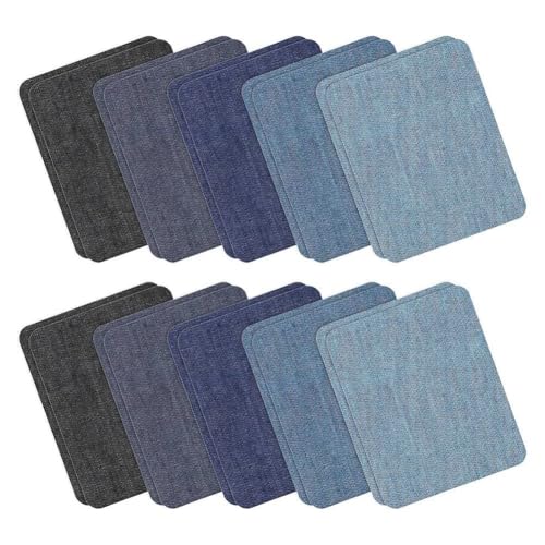 Malloy 20 Stück Denim-Flicken zum Aufbügeln für Jeans Innen und Außen, Stark Haftende Flicken zum Aufbügeln für die Reparatur Von Kleidung Malloy 20 Stück Denim-Flicken zum Aufbügeln für Jeans Innen und Außen, Stark Haftende Flicken zum Aufbügeln für die Reparatur Von Kleidung von Malloy