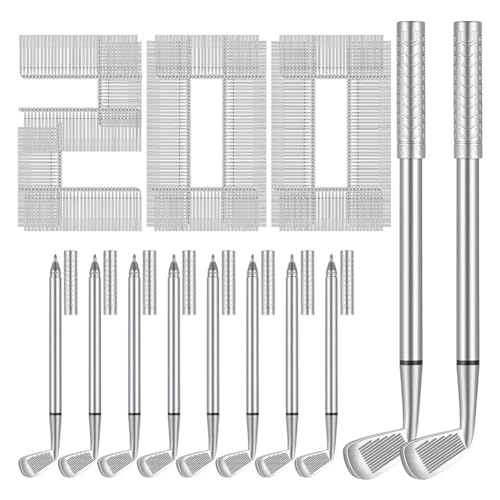 Malloy 200 Stück Golf-Kugelschreiber, Dekorative Golfschläger-Stifte für Bürokollegen, Bürobedarf, Silber, Langlebig, Gut Verarbeitet Malloy 200 Stück Golf-Kugelschreiber, Dekorative Golfschläger-Stifte für Bürokollegen, Bürobedarf, Silber, Langlebig, Gut Verarbeitet von Malloy
