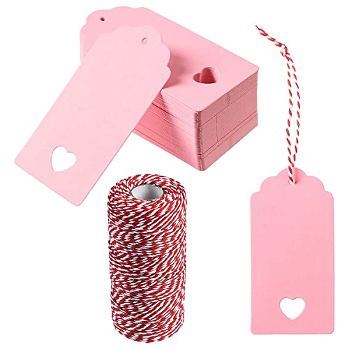 Malloy 360 Stück Rosa Geschenkanhänger Aus Kraftpapier Rosa Namens-Preisschilder, 2 X 4 von Malloy
