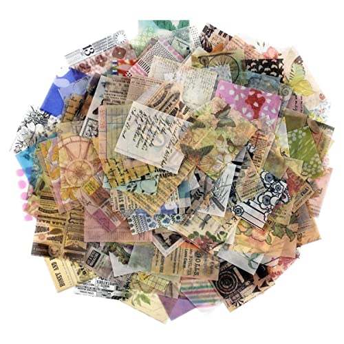 Malloy 365 Blatt Vintage Scrapbooking DIY Material Papier Floral News Letter Dekorative Retro Art Craft VerschöNerung Supplies von Malloy