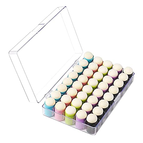 Malloy 40 StüCke Finger Schwamm Daubers Finger Malerei Schwamm Zeichnung Schwamm Dauber Satz für Malerei Kunst Tinte Karte von Malloy
