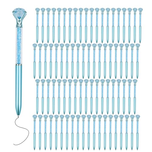 Malloy 60 Stück Süße Kugelschreiber in Großpackung, 1,0 mm Mittlere Spitze, Blaue Tinte, Kristalldiamant-Stift für Tagebuchschreiben, Blau Malloy 60 Stück Süße Kugelschreiber in Großpackung, 1,0 mm Mittlere Spitze, Blaue Tinte, Kristalldiamant-Stift für Tagebuchschreiben, Blau von Malloy