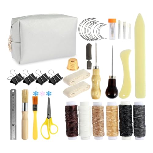 Malloy Buchbindewerkzeug-Sets für Anfänger, Handbücher und Papier, DIY-Buchblind-Startertools-Set, Buchbindezubehör, Nähen, Langlebig von Malloy