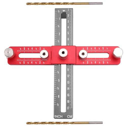 Malloy Griffloch-Positionierer Holzbearbeitung Lochschneidwerkzeug Schubladengriff-Türgriff-Installationshilfen Holzbearbeitungs-Installationshilfen Holzlochöffner Rot + Malloy Griffloch-Positionierer Holzbearbeitung Lochschneidwerkzeug Schubladengriff-Türgriff-Installationshilfen Holzbearbeitungs-Installationshilfen Holzlochöffner Rot + von Malloy