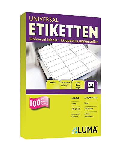 LUMA 4700600 Universal-Etiketten 60mm rund A4 100 Bogen mit je 12 Etiketten von malu