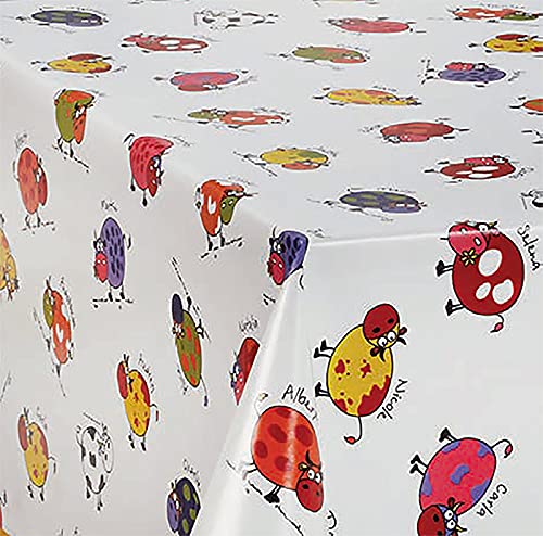 PVC Tischdecke Alma Bunte Kühe Wachstuch · Eckig · Länge & Breite wählbar· abwaschbare Tischdecke · Kindermotiv bunt schwarz Weiss, Größe:130 x 240 cm PVC Tischdecke Alma Bunte Kühe Wachstuch · Eckig · Länge & Breite wählbar· abwaschbare Tischdecke · Kindermotiv bunt schwarz Weiss, Größe:130 x 240 cm von Mambo-Design