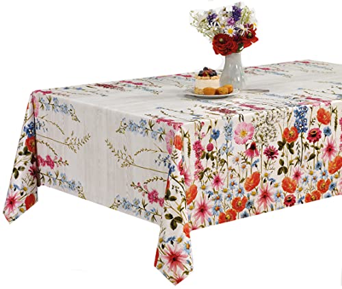 PVC Tischdecke BLUMENWIESE bunt Holz grau Wachstuch · Eckig · Länge & Breite wählbar · abwaschbar Amazon, Größe:140 x 220 cm PVC Tischdecke BLUMENWIESE bunt Holz grau Wachstuch · Eckig · Länge & Breite wählbar · abwaschbar Amazon, Größe:140 x 220 cm von Mambo-Design