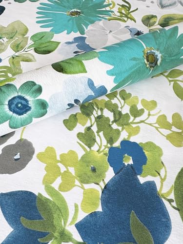 PVC Tischdecke Bella Wachstuch Eckig Breite & Länge wählbar abwaschbare Tischdecke Blumen blau türkis Petrol, Größe:120 x 180 cm PVC Tischdecke Bella Wachstuch Eckig Breite & Länge wählbar abwaschbare Tischdecke Blumen blau türkis Petrol, Größe:120 x 180 cm von Mambo Design