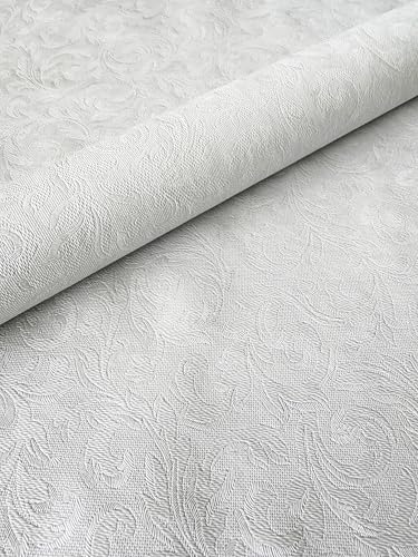PVC Tischdecke Flora weiß Wachstuch • Breite & Länge wählbar • abwaschbare Tischdecke • Ranke glänzend, Größe:140 x 200 cm von Mambo Design