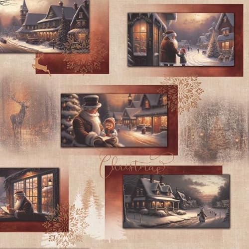 PVC Tischdecke Frosty Weihnachten Christmas Wachstuch • Eckig • Länge & Breite wählbar • abwaschbare Tischdecke glatt glänzend beige braun, Größe:140 x 140 cm PVC Tischdecke Frosty Weihnachten Christmas Wachstuch • Eckig • Länge & Breite wählbar • abwaschbare Tischdecke glatt glänzend beige braun, Größe:140 x 140 cm von Mambo-Design