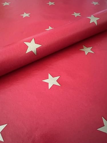 PVC Tischdecke Star rot Sterne Gold Wachstuch Weihnachten· Eckig · Länge & Breite wählbar · abwaschbare Tischdecke Weihnachten, Größe:130 x 100 cm PVC Tischdecke Star rot Sterne Gold Wachstuch Weihnachten· Eckig · Länge & Breite wählbar · abwaschbare Tischdecke Weihnachten, Größe:130 x 100 cm von Mambo-Design