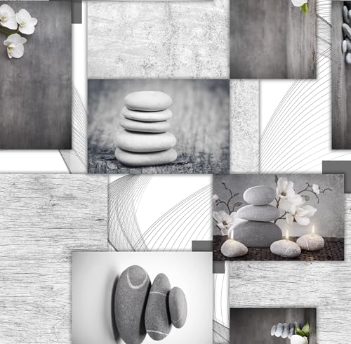 PVC Tischdecke Stone Steine Wachstuch · Breite & Länge wählbar · abwaschbare Tischdecke · grau Weiss schwarz, Größe:90 x 160 cm PVC Tischdecke Stone Steine Wachstuch · Breite & Länge wählbar · abwaschbare Tischdecke · grau Weiss schwarz, Größe:90 x 160 cm von Mambo Design