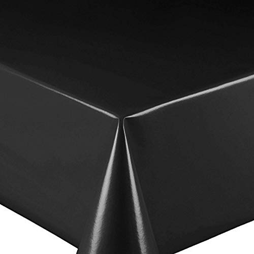 PVC Tischdecke Uni SCHWARZ Wachstuch · Breite & Länge wählbar · abwaschbare Tischdecke Glatt glänzend, Größe:130 x 160 cm PVC Tischdecke Uni SCHWARZ Wachstuch · Breite & Länge wählbar · abwaschbare Tischdecke Glatt glänzend, Größe:130 x 160 cm von Mambo Design
