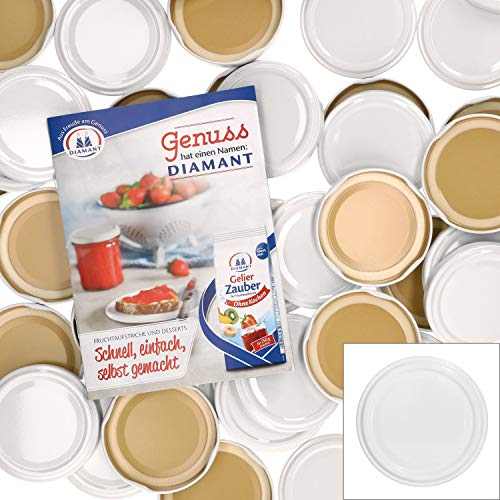 50er Deckelset TO66 Weiß I Twist-Off-Deckel für Sturzgläser I Rundrand I Einkochen & Konservieren I Ersatzdeckel I passend für 125ml/167ml/277ml 50er Deckelset TO66 Weiß I Twist-Off-Deckel für Sturzgläser I Rundrand I Einkochen & Konservieren I Ersatzdeckel I passend für 125ml/167ml/277ml von MamboCat