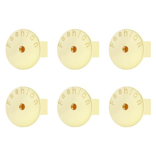 3 Paar Ersatz-Ohrring-Verschlüsse – Metall flache Rückseite für Ohrstecker, sicher und hypoallergen (18 Karat Gold klein) von Mamfous