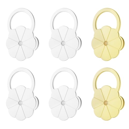 3 Paar Ohrläppchen-Unterstützung für schwere Ohrringe – Ohrringheber und Verriegelungsrücken, verhindert Durchhängen und Herabhängen (2 Silber + 1 Gold, Stil 3) von Mamfous