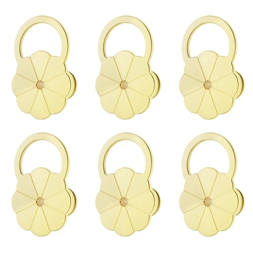 3 Paar Ohrring-Schraubverschlüsse Ersatz - Sichere Verriegelungsverschlüsse für Ohrstecker, verhindern das Lösen der Ohrringe (18K Gold Blume Style3) von Mamfous