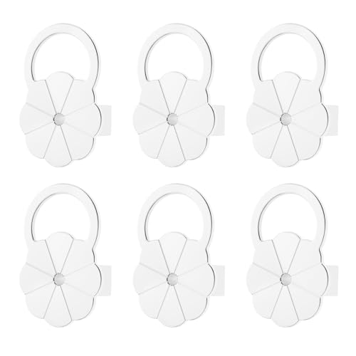 3 Paar Ohrring-Verschlüsse für schwere Ohrringe - Sicherungsstift-Verschlüsse & Stützheber, rutschfeste Metallrückseiten (Silberblumenstil 1) von Mamfous