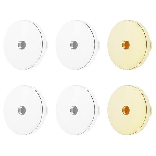 3 Paar Ohrringstützen für schwere Ohrringe – Heber & Verriegelungsverschlüsse für hängende Ohren, bequeme Ohrring-Verschlüsse (2 Silber + 1 Gold, rund) von Mamfous