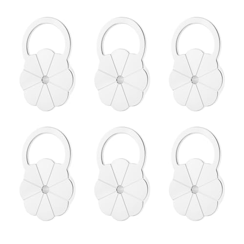 3 Paar Silikon-Ohrring-Verschlüsse für Ohrstecker, bequeme Ohrring-Verschlüsse, rutschfeste flache Rückseite für schwere Ohrringe (Silberblumenstil 2) von Mamfous