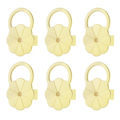 3 Paar Verriegelung Ohrring-Verschlüsse für Ohrstecker - Sicherer Ohrring-Verschlüsse Ersatz, Anti-Droop Unterstützung für schwere Ohrringe (18K Gold Blume Stil 1) von Mamfous