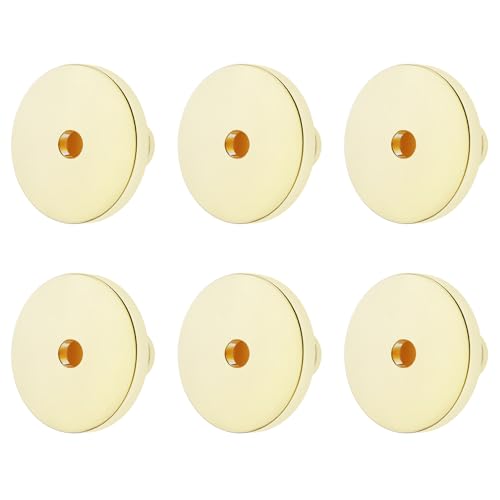 3 Paar flache Rückseite Ohrring-Verschlüsse - Sichere Ohrstecker-Verschlüsse, hypoallergen und bequem für empfindliche Ohren (18 Karat Gold rund) von Mamfous