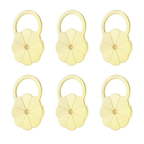 3 Paar hypoallergene Ohrring-Verschlüsse - Silikon & flache Rückseite für Ohrstecker, sicher und bequem für empfindliche Ohren (18 Karat Gold Blume Style2) von Mamfous