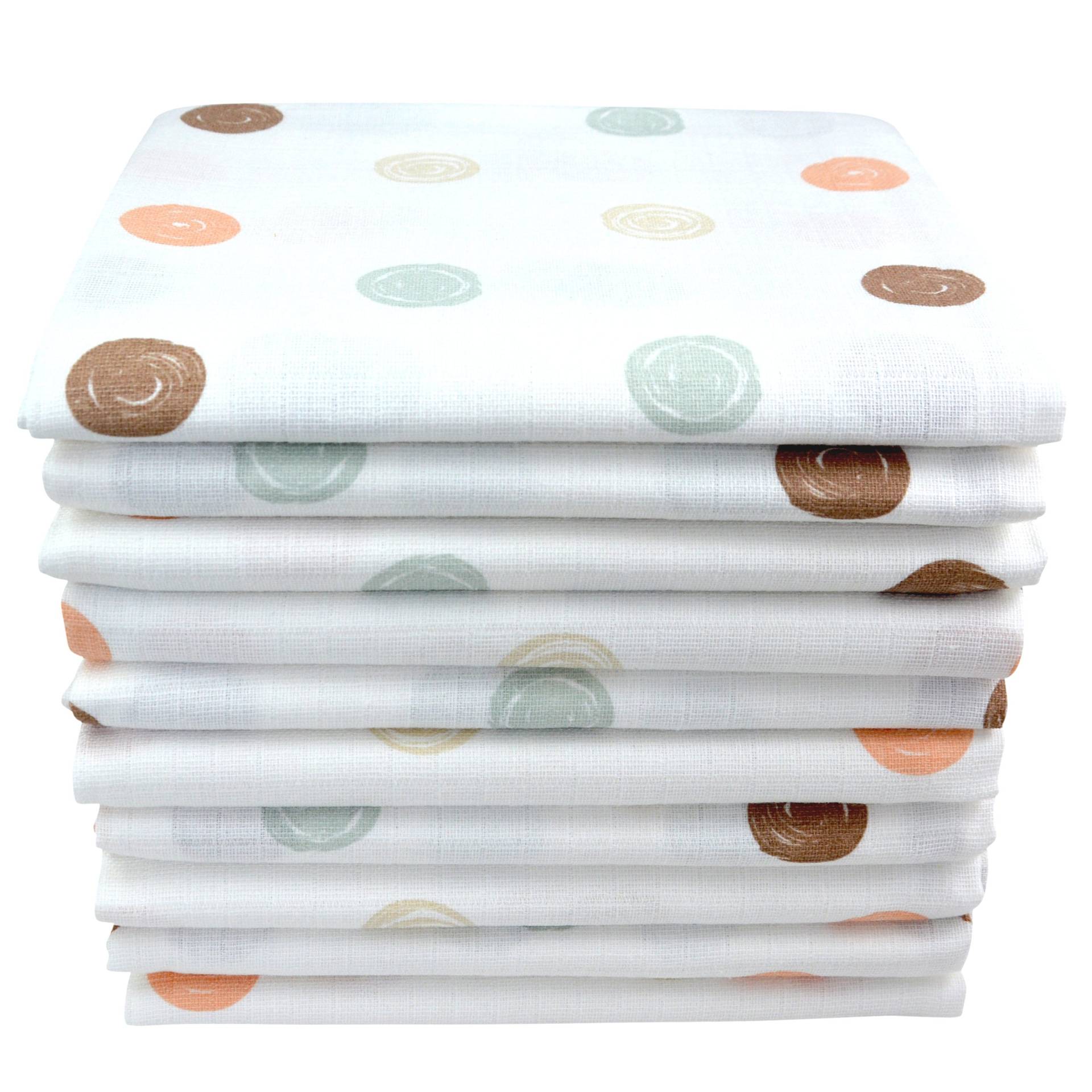 M.m.c. Mullwindel 10 Pack Natur Motive 80x70 cm Mulltücher Baumwolle Spucktücher Für Babys M.m.c. Mullwindel 10 Pack Natur Motive 80x70 cm Mulltücher Baumwolle Spucktücher Für Babys von MamiMode