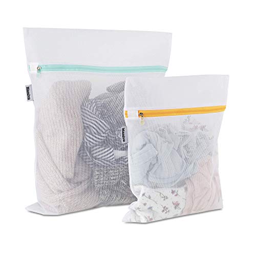 Mamlyn Wäschesack aus Netzstoff für Feinwäsche, Waschbeutel für Unterwäsche und Dessous, Make-up-Organizer-Tasche (1 mittel, 1 klein) von Mamlyn