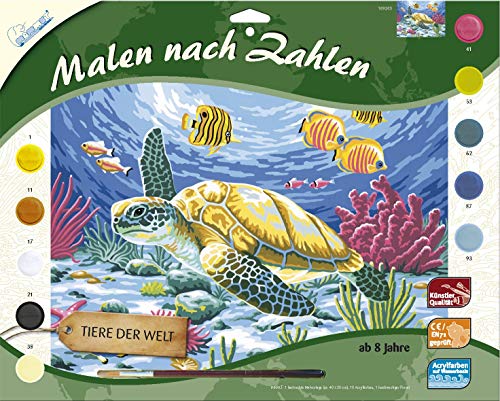 Mammut 109203 - Malen nach Zahlen - Seeschildkröte, Kinder ab 8 Jahre, circa 30 x 40 cm Mammut 109203 - Malen nach Zahlen - Seeschildkröte, Kinder ab 8 Jahre, circa 30 x 40 cm von Mammut Spiel & Geschenk