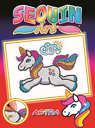 MAMMUT 8011701 - Sequin Art Paillettenbild Einhorn, Steckbild, Komplettset mit Styropor-Rahmen, Bildvorlage, Pailletten, Steckstiften, Anleitung, Bastelset für Kinder ab 6 Jahre MAMMUT 8011701 - Sequin Art Paillettenbild Einhorn, Steckbild, Komplettset mit Styropor-Rahmen, Bildvorlage, Pailletten, Steckstiften, Anleitung, Bastelset für Kinder ab 6 Jahre von Mammut Spiel & Geschenk