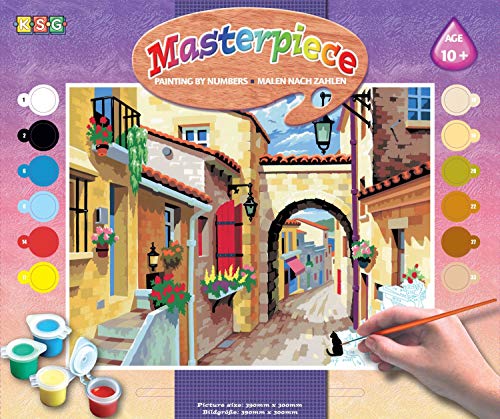 MAMMUT 8240129 - Malen nach Zahlen Senior, Ruhige Straße, Komplettset mit bedruckter Malvorlage im A3 Format, 12 Acrylfarben, Pinsel und Anleitung, großes Malset ab 10 Jahre MAMMUT 8240129 - Malen nach Zahlen Senior, Ruhige Straße, Komplettset mit bedruckter Malvorlage im A3 Format, 12 Acrylfarben, Pinsel und Anleitung, großes Malset ab 10 Jahre von Mammut Spiel & Geschenk
