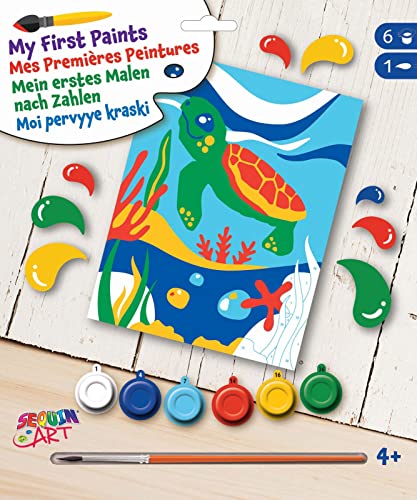 MAMMUT 8342012 - Mein erstes Malen nach Zahlen Schildkröte, Komplettset mit bedruckter Malvorlage ca. 18,5 x 25 cm, Anfänger Set mit 6 Acrylfarben und Pinsel, Tiermotiv Malset für Kinder ab 4 Jahre MAMMUT 8342012 - Mein erstes Malen nach Zahlen Schildkröte, Komplettset mit bedruckter Malvorlage ca. 18,5 x 25 cm, Anfänger Set mit 6 Acrylfarben und Pinsel, Tiermotiv Malset für Kinder ab 4 Jahre von Mammut Spiel & Geschenk