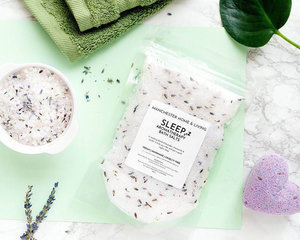 Lavendel Epsom Badesalz | Aromatherapie Schlafbadesalz Wellness-Self-Care-Geschenk Totes Meer Salz Geschenk Set Schlaf Himalaya Lavendel Epsom Badesalz | Aromatherapie Schlafbadesalz Wellness-Self-Care-Geschenk Totes Meer Salz Geschenk Set Schlaf Himalaya von ManchesterHomeLiving