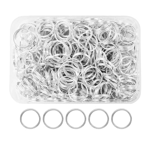 Mandala Crafts 14 mm silberne Doppel-Binderinge für Schmuckherstellung – 300 Stück kleine geteilte Schlüsselringe für Bastelarbeiten, DIY-Schlüsselanhänger und Zubehör Mandala Crafts 14 mm silberne Doppel-Binderinge für Schmuckherstellung – 300 Stück kleine geteilte Schlüsselringe für Bastelarbeiten, DIY-Schlüsselanhänger und Zubehör von Mandala Crafts