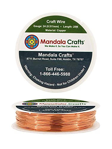 Mandala Crafts 18 20 22 24 26 28 Gauge dick massiv Kupfer Draht für aufreihmaterialien Geschenkpapier Schmuckherstellung von Mandala Crafts