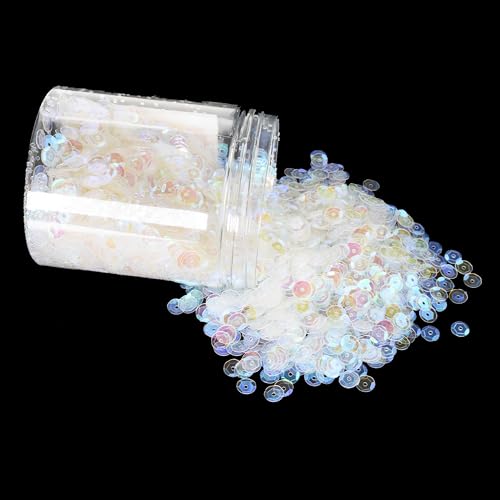 Mandala Crafts 20.000 AB schillernde Pailletten zum Basteln – 6 mm runde Cup-Pailletten, lose Pailletten in Großpackung zum Nähen, Sticken, glänzende Bastelspangles mit Löchern für Party und Mandala Crafts 20.000 AB schillernde Pailletten zum Basteln – 6 mm runde Cup-Pailletten, lose Pailletten in Großpackung zum Nähen, Sticken, glänzende Bastelspangles mit Löchern für Party und von Mandala Crafts